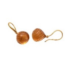 Pendientes en forma de pera de Plata de Ley 925, Gema de cuarzo champán, novedad - Product Image 1