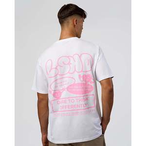 Camiseta Oversize de Algodón FLX para Mujer - Top Casual Sólido y Transpirable en Blanco y Rosa Caramelo - Product Image 2