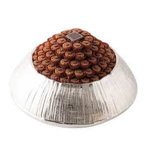 Decoración moderna, accesorio de chocolate hecho a mano, cuenco para servir chocolate de Metal dorado y plateado, soporte dulce para bodas y eventos - Product Image 2