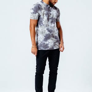 Último diseño Camiseta de lavado ácido para hombre Secado rápido y cómodo Patrón sólido de algodón 100% de alta calidad - Product Image 2