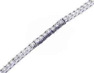 <b>Men's</b> Moissanite Tennis Bracelet in Gold Plated 925 <b>Silver</b> Handmade Luxury Jewelry - Product Image 2
