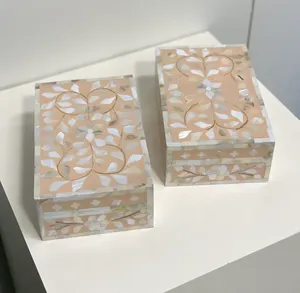 คอลเลกชันใหม่คุณภาพสูงสี่เหลี่ยมผืนผ้าแม่กล่องมุกกล่องแล็กเกอร์สําหรับบ้านร้านอาหารโรงแรมทําด้วยมือจากเวียดนาม - Product Image 2