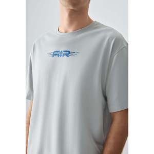 เสื้อยืดแขนสั้นพิมพ์ลายทรงโอเวอร์ไซส์เนื้อผ้าฝ้าย 100% หนานุ่ม ยี่ห้อ Air Jones รุ่น Stone สำหรับผู้ชาย เหมาะสำหรับใส่ลำลอง - Product Image 3
