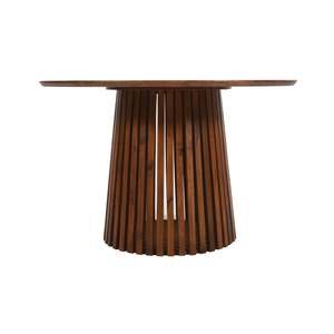 Table à manger ronde en bois de manguier Compton moderne pour appartement, hôtel, école - Product Image 3