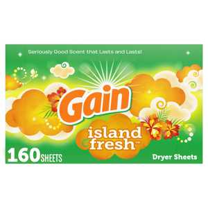 Hojas para Secadora Gain Island Fresh, Hojas Suavizantes de Telas Antiestáticas, Paquete Grande - Product Image 1