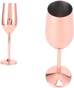 2024 Best Verkopende Ss Champagne Fluiten Glazen Set Metalen Champagne Wijnglazen Cocktail Huwelijksfeesten Jubileum