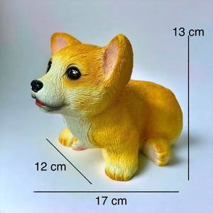 Linda estatua de perro de la Colección temática de arte Material de poliresina hecho en fábrica genuino Artesanía decorativa artificial elegante - Product Image 5