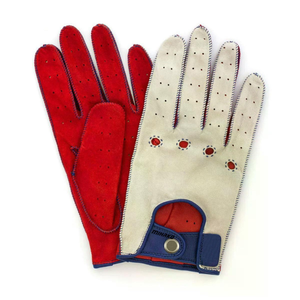 Gants de conduite en cuir respirant pour hommes de qualité supérieure Logo et design personnalisés pour une utilisation sportive - Product Image 4