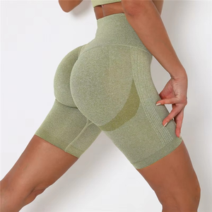 Pantalones cortos personalizados para mujer, pantalones cortos de yoga para gimnasio, pantalones cortos de gimnasio sin costuras, pantalones cortos deportivos Push Up, pantalones cortos deportivos de cintura alta para entrenamiento y ciclismo - Product Image 6