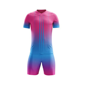 Vente en gros d'uniformes de football unisexes 100% polyester, couleur et logo personnalisés, séchage rapide, respirant, tissu de haute qualité 220g - Product Image 3