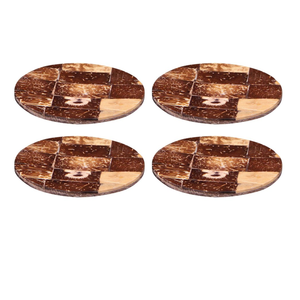 En gros Coquille De Noix De Coco Incrusté Dessous De Verre Rond Écologique Bon Choix Pour Boisson Vaisselle Prix Pas Cher Du Vietnam - Product Image 5