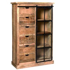 Armarios nórdicos industriales para sala de estar, muebles de dormitorio de madera maciza con soporte de tv - Product Image 1