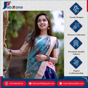El Mejor Fabricante y Proveedor de Ropa India de FABZONE, Lehenga Choli Dupatta Tradicional Gujarati de Seda Dola con Estampado Digital - Product Image 5