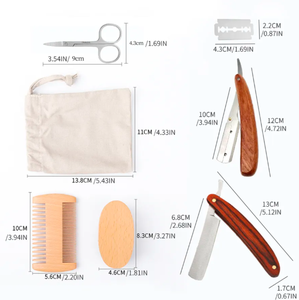 Afeitadora de barba con hoja afilada de acero inoxidable duradera para hombres, afeitadora plegable de peluquero, corte de garganta, cejas, cara, Barba, maquinillas de afeitar rectas - Product Image 3