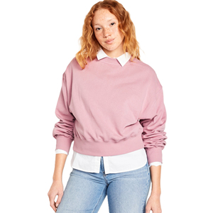 Sweat-shirts personnalisés pour femmes Nouveauté 2025 Automne Hiver Coupe Courte Décontractée Grande Taille Pulls Amples 100% Coton Écologique Motif 3D Uni sur le devant - Product Image 1