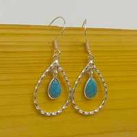 Boucles d'oreilles indiennes faites à la main en argent sterling 925 pierres précieuses turquoises rares pour les mariages fêtes idée cadeau du fabricant