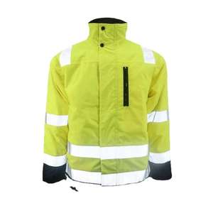 Durable Oxford impermeable ropa de trabajo chaqueta de seguridad al por mayor invierno cálido alta reflectante seguridad y chaqueta de seguridad para hombres - Product Image 4
