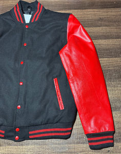 Chaqueta universitaria para hombre Manga de cuero genuino Mezcla de lana Letterman College Varsity Chaquetas al por mayor - Product Image 3