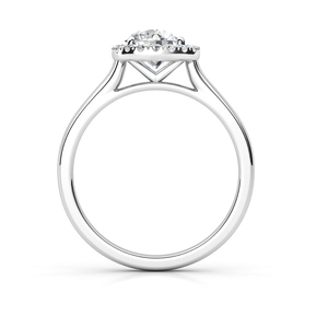 Anillo de Compromiso de Halo Natural de Oro Sólido, Joyería Fina Personalizada, Fiesta de Boda, Aniversario, 10K, 14K, 18K, VVS1, Lujo de Alta Calidad - Product Image 2