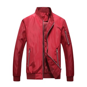 <b>Men's</b> Windproof Autumn/Winter <b>Jacket</b> Stand Collar Custom Logo <b>Long</b> Sleeve Casual Vintage Bomber <b>Jacket</b> Applique OEM Service - Product Image 6