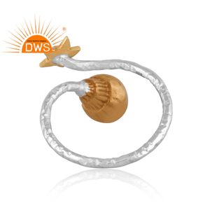 Best Selling Fine Sterling Silver Floral Design <b>Adjustable</b> <b>Ring</b> Custom Jewelry For Women Gift For Her - Product Image 5