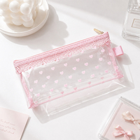 Sac à fermeture éclair en PVC personnalisé avec logo, directement de l'usine, pour l'emballage cosmétique, petit sac de voyage réutilisable en PVC pour le maquillage, pochette à fermeture éclair pour femmes