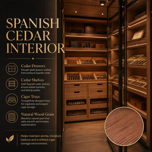 Humidor Personalizado Tipo Biblioteca con Interior de <span class=keywords><strong>Cedro</strong></span> Español para Proyectos de Clubes, Hoteles y Villas - Product Image 6