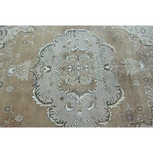 Alfombra Turca de 7x9.4 pies, Alfombra Vintage Grande, Alfombra Floral Marrón - Product Image 5