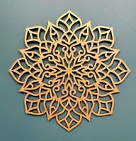 Arte Mural Moderno de Mandala en MDF para Decoración Contemporánea del Hogar que Combina el Diseño Tradicional Indio de Mandala con un Elegante Acabado en Madera