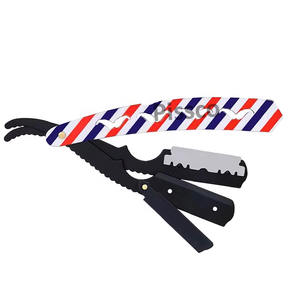 Navajas de Afeitar Plegables, Navajas Rectas, Cuchilla de Afeitar Individual para Cortar la Barba, Herramienta de Barbería, Acero Inoxidable Alemán - Product Image 4