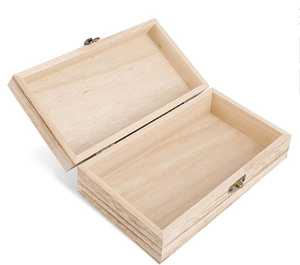 กล่องเก็บไม้เนื้อแข็งที่เงียบสงบทำจากอะคาเซียและไม้สนพร้อมกล่องงานฝีมือพิมพ์เคลือบเหมาะสำหรับใช้ในบ้าน - Product Image 5