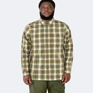 Camisa de franela de algodón estampada de gran tamaño informal a la moda para hombre OEM personalizada 6XL 6XL bolsillos múltiples al aire libre adecuada - Product Image 2