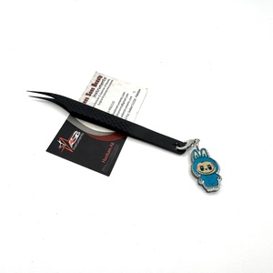 แหนบขนตาแบบมีด้ามจับเพชรพลาสม่าสีดำผลิตจากสเตนเลสปลายเรียบและเส้นใย - Product Image 4