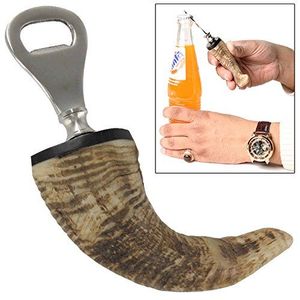Ouvre-bouteille et ouvre-boîte 2 en 1 en corne de buffle naturelle, écologique et moderne, vente en gros - Product Image 3