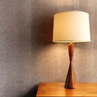 Lámpara de Mesa de Madera con Pantalla de Tela a Precio Accesible, Ideal para Decoración de Mesa en Sala de Estudio y Sala de Estar