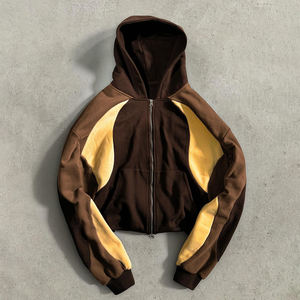 Sudadera con capucha bordada de lana para adultos, jersey de manga larga de camuflaje para hombre, Sudadera con capucha de retales reelaborada Y2K - Product Image 4