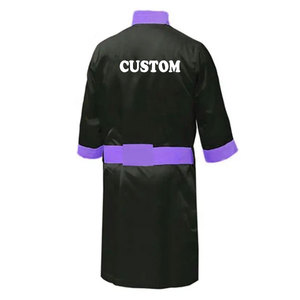 2025 superventas vestido de boxeo de satén para adultos con capucha patrón de impresión de logotipo personalizado equipo de artes marciales de alta calidad - Product Image 2