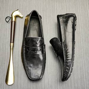 Chaussures de travail en cuir de vache durable avec doublure anti-odeur et absorption des chocs, chaussures décontractées pour hommes, chaussures de tous les jours - Product Image 3