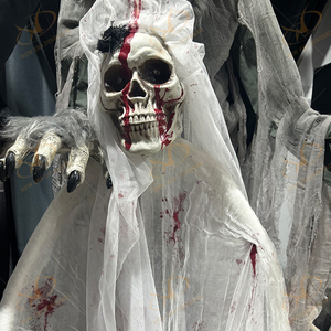 NED realistico in lattice <span class=keywords><strong>Horror</strong></span> figure di cera a grandezza naturale di <span class=keywords><strong>Zombie</strong></span> e statue di fantasmi che vendono per le esposizioni della casa stregata di Halloween - Product Image 2