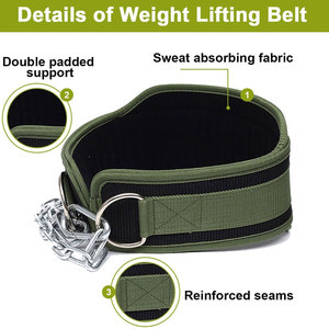 เข็มขัดยกน้ำหนักไนลอนแบบจุ่มสบายและปรับได้ - Product Image 3