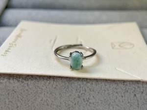 Natural Blue Larimar <b>925</b> Sterling <b>Silver</b> Gemstone <b>Ring</b> ~ Handmade Jewelry ~ Natural Stone ~ Blue Larimar <b>Ring</b> Gift for Her - Product Image 6