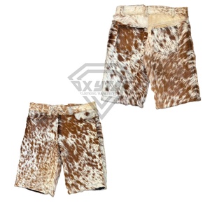 Active Wear Short léger en cuir de vachette pour hommes Short en cuir de vachette de qualité supérieure du fabricant personnalisé - Product Image 5
