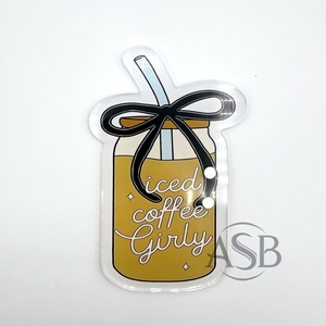 Café glacé Girly Bow Carreaux de cils en acrylique personnalisables Pince à épiler ovale Design durable Carreaux de cils personnalisés - Product Image 4