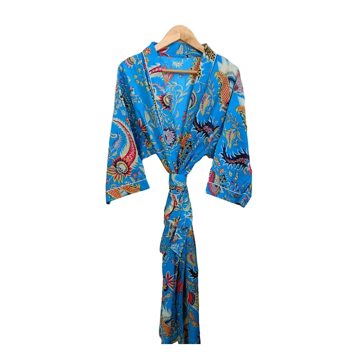 High on Demand Modern Style Blaue Kimono Robe für Damen Abendkleider zu einem erschwing lichen Preis aus Indien