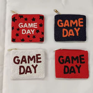 Sac à main pour femmes, design tendance, fermeture ouverte, orné de perles, pour les jours de match, porte-monnaie indien en perles, paillettes, prix de gros, Inde - Product Image 1