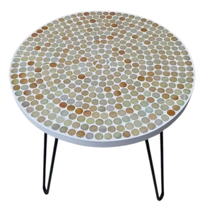 Dazzling <b>Mosaic</b> Side Table: Iridescent <b>Art</b> - Blue Coffee Table - Side Table - Livingroom Decor - Gift - Product Image 1
