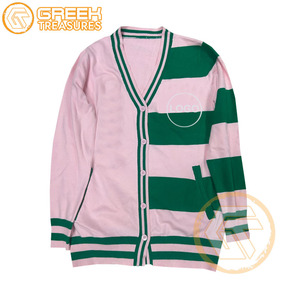 Customized Alpha Kapa Sorority High Quality Greek Apparel Breathable <b>Women's</b> Winter <b>Cardigan</b> Casual Embroidered Acrylic - Product Image 6