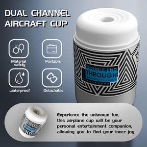 Stimulator Glans Pria Dua Kepala Laris Manis, Masturbator Mini Portabel Tahan Air, Simulasi Cup Masturbasi - Product Image 6