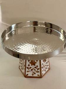 Vente flash Plateau de service en résine nacre de luxe Support à gâteau en acrylique personnalisé Plateau à chocolat Ramadan Cadeau exclusif pour la maison - Product Image 3