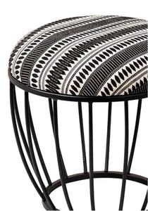 Luxury metallic sitting stool black cage <b>legs</b> ottoman wholesale usage home hotel room restaurant indoor outdoor living room 2023 - Product Image 4